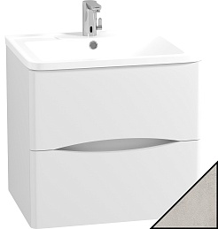 Водолей Мебель для ванной Adel 70 подвесная белый камень – фотография-2